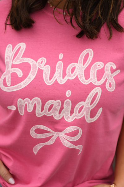 Bridesmaid Lace Bow Tee