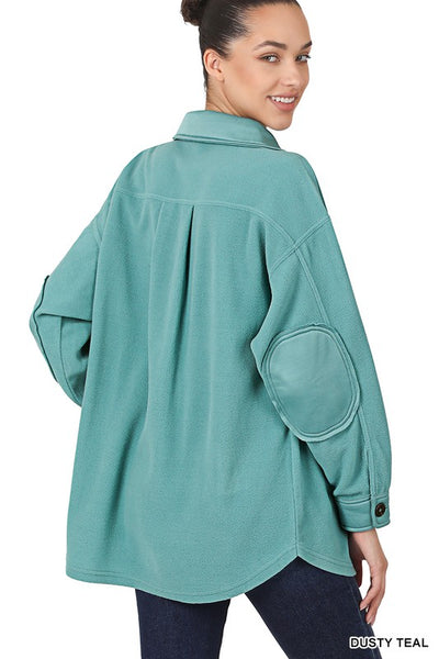 Oversized Basic Fleece Shacket  **Sale**