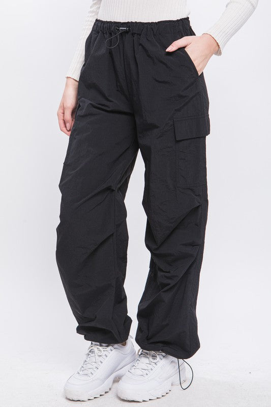 Loose Fit Parachute Cargo Pants **Reduce Price**