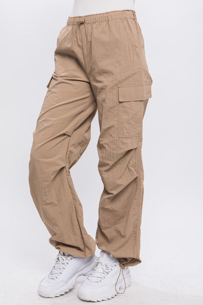 Loose Fit Parachute Cargo Pants **Reduce Price**