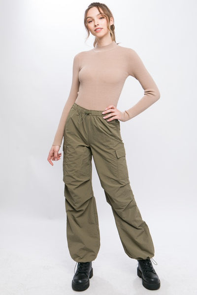 Loose Fit Parachute Cargo Pants **Reduce Price**