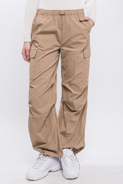 Loose Fit Parachute Cargo Pants **Reduce Price**