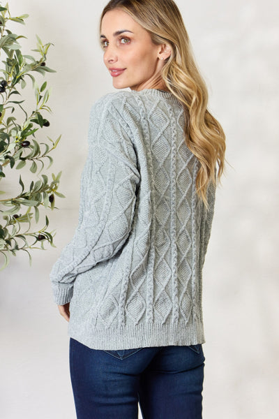 BiBi Cable Knit Round Neck Sweater **on sale**