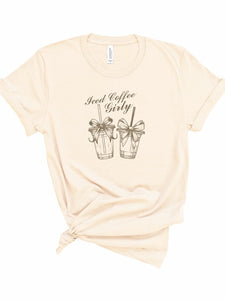 Iced Coffee Girly Graphic Tee **Plus**