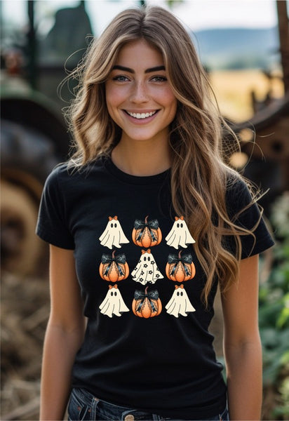 Halloween Ghost Coquette Bella Canvas Graphic Tee **Plus**