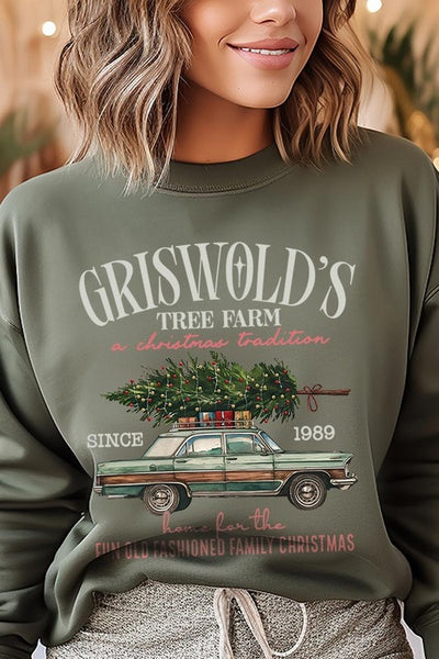 Griswold Christmas Tree Farm Fleece Sweatshirts **15 Colors**