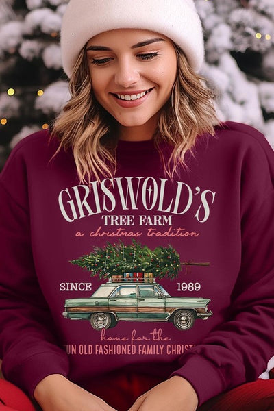 Griswold Christmas Tree Farm Fleece Sweatshirts **15 Colors**