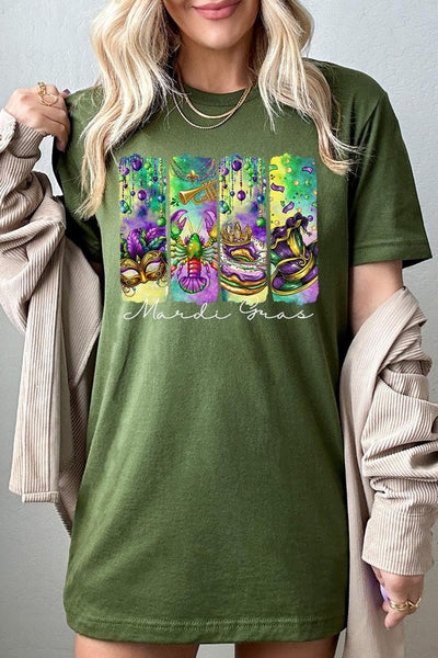 Mardi Gras Graphic Tee **22 Different Colors**