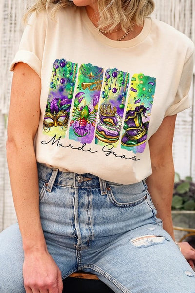 Mardi Gras Graphic Tee **22 Different Colors**