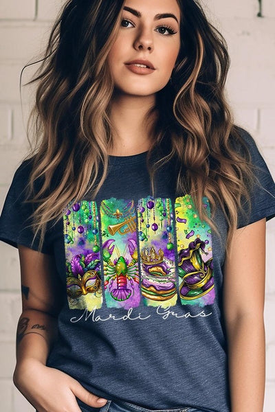 Mardi Gras Graphic Tee **22 Different Colors**