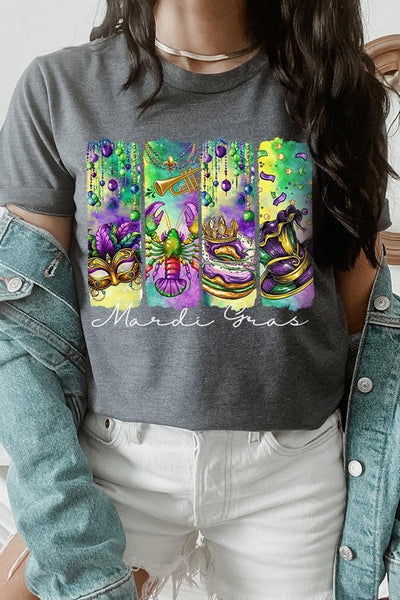 Mardi Gras Graphic Tee **22 Different Colors**