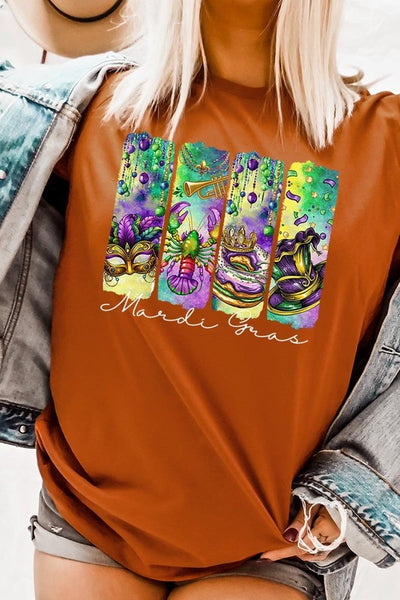 Mardi Gras Graphic Tee **22 Different Colors**