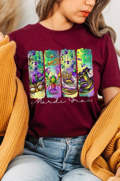 Mardi Gras Graphic Tee **22 Different Colors**