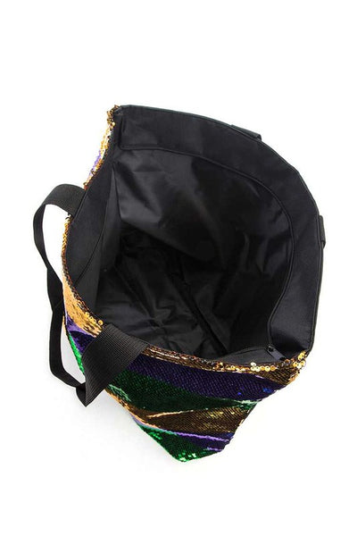 Mardi Gras Sequins Tote