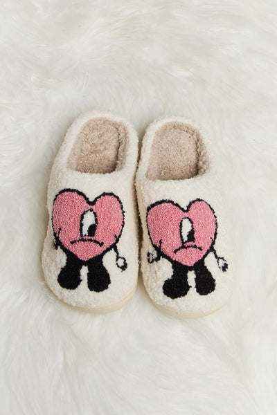 Melody Love Heart Print Plush Slippers **6 colors**