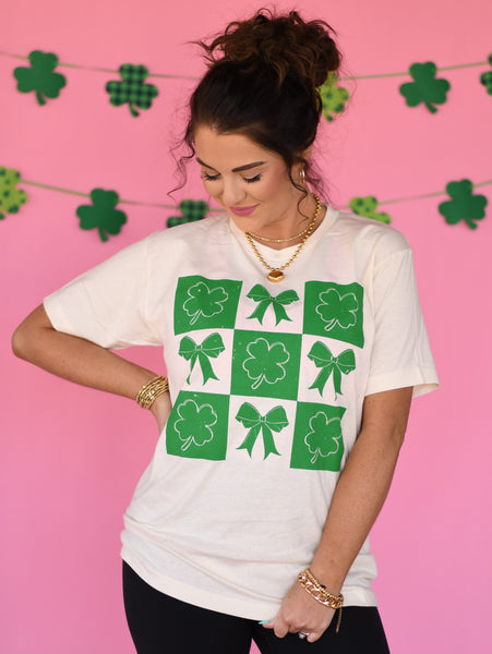 Shamrock And Bows Tee
