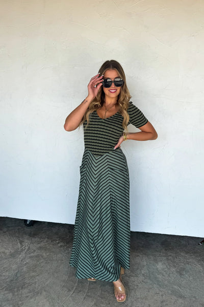 PREORDER: Calista Stripe Dress
