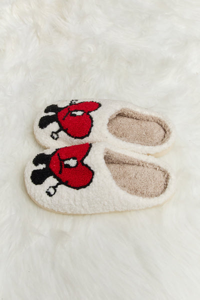 Melody Love Heart Print Plush Slippers **6 colors**