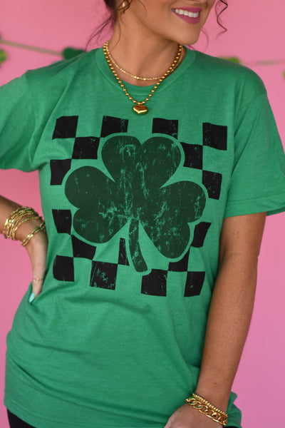 Shamrock Checkered Graphic Tee