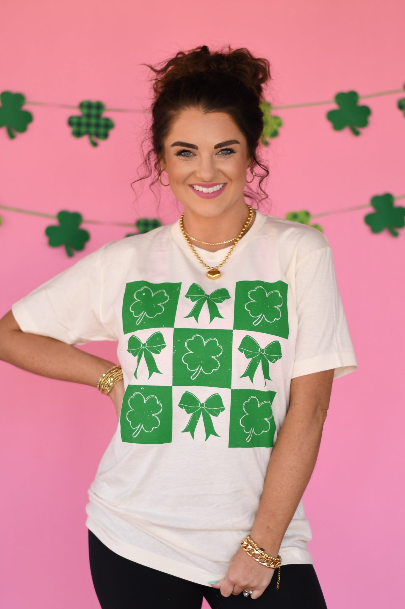 Shamrock And Bows Tee