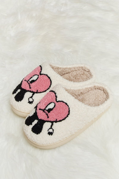 Melody Love Heart Print Plush Slippers **6 colors**