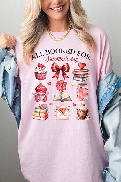All Booked for Valentines Plus Heavy Cotton Tee