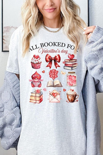All Booked for Valentines Plus Heavy Cotton Tee