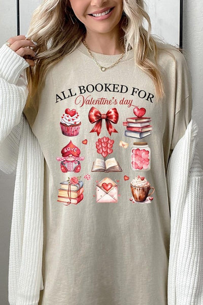 All Booked for Valentines Plus Heavy Cotton Tee
