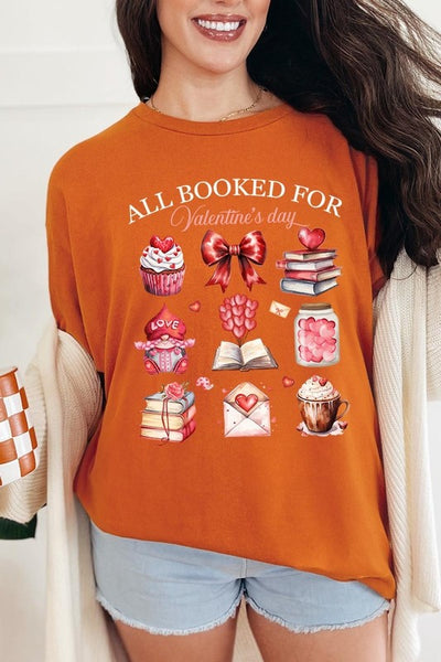 All Booked for Valentines Plus Heavy Cotton Tee