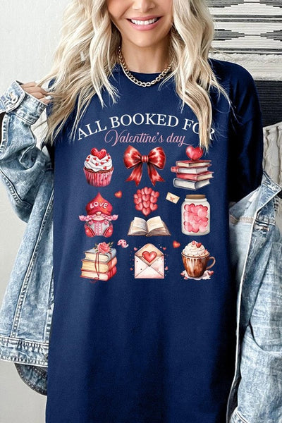 All Booked for Valentines Plus Heavy Cotton Tee