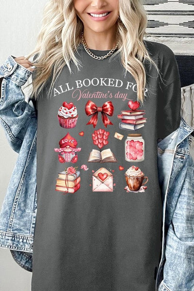 All Booked for Valentines Plus Heavy Cotton Tee