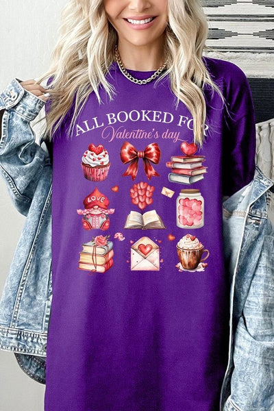 All Booked for Valentines Plus Heavy Cotton Tee