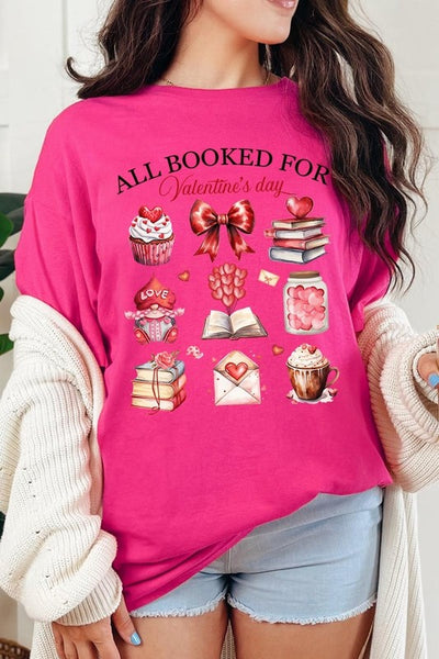 All Booked for Valentines Plus Heavy Cotton Tee
