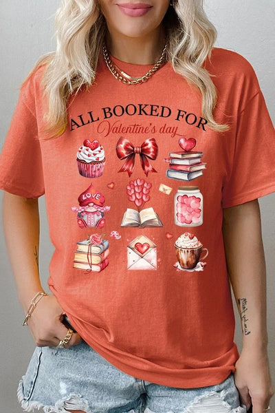 All Booked for Valentines Plus Heavy Cotton Tee