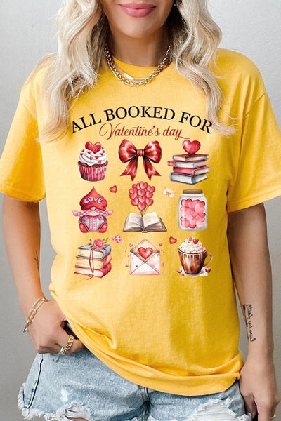 All Booked for Valentines Plus Heavy Cotton Tee