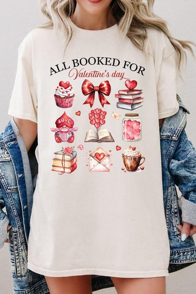 All Booked for Valentines Plus Heavy Cotton Tee