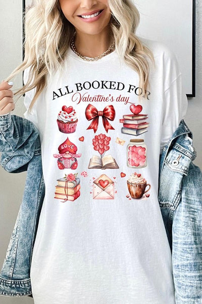 All Booked for Valentines Plus Heavy Cotton Tee