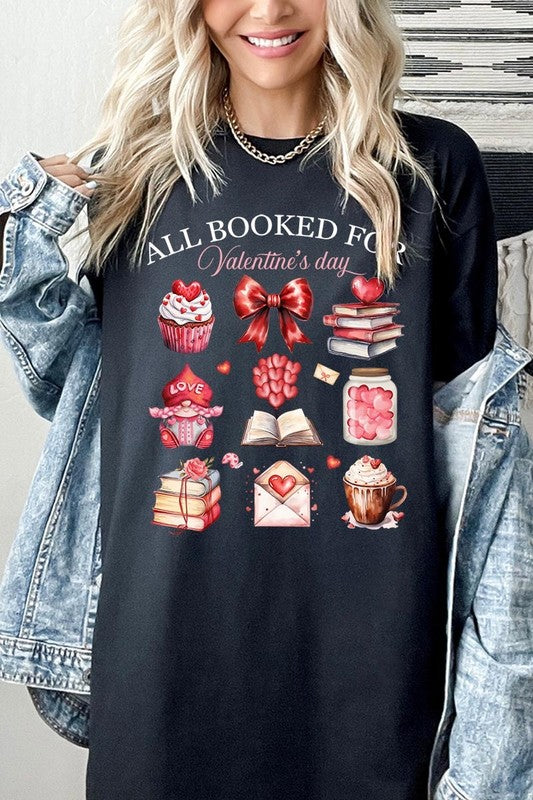 All Booked for Valentines Plus Heavy Cotton Tee