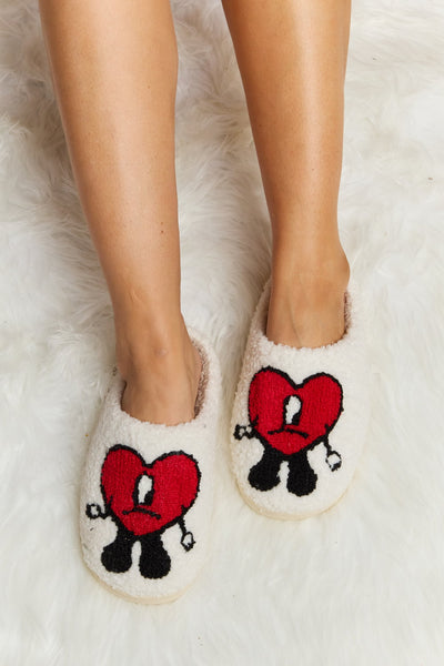 Melody Love Heart Print Plush Slippers **6 colors**