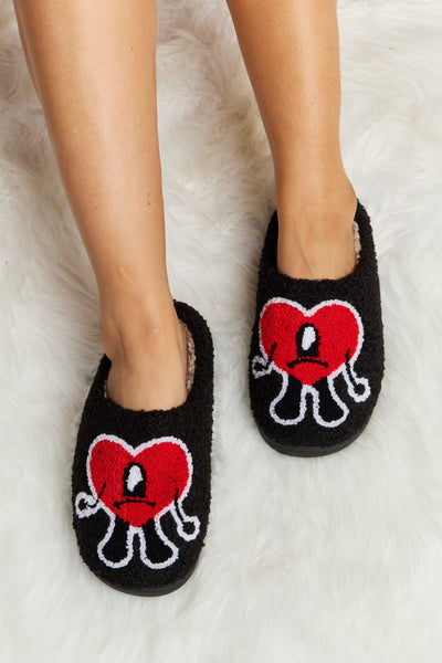 Melody Love Heart Print Plush Slippers **6 colors**