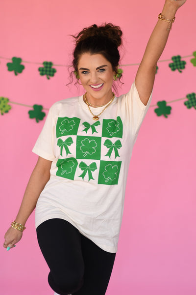 Shamrock And Bows Tee