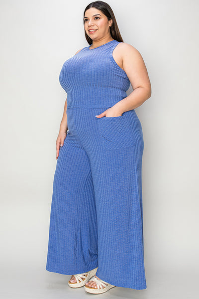 Ribbed Tank and Wide Leg Pants Set **Reduced**