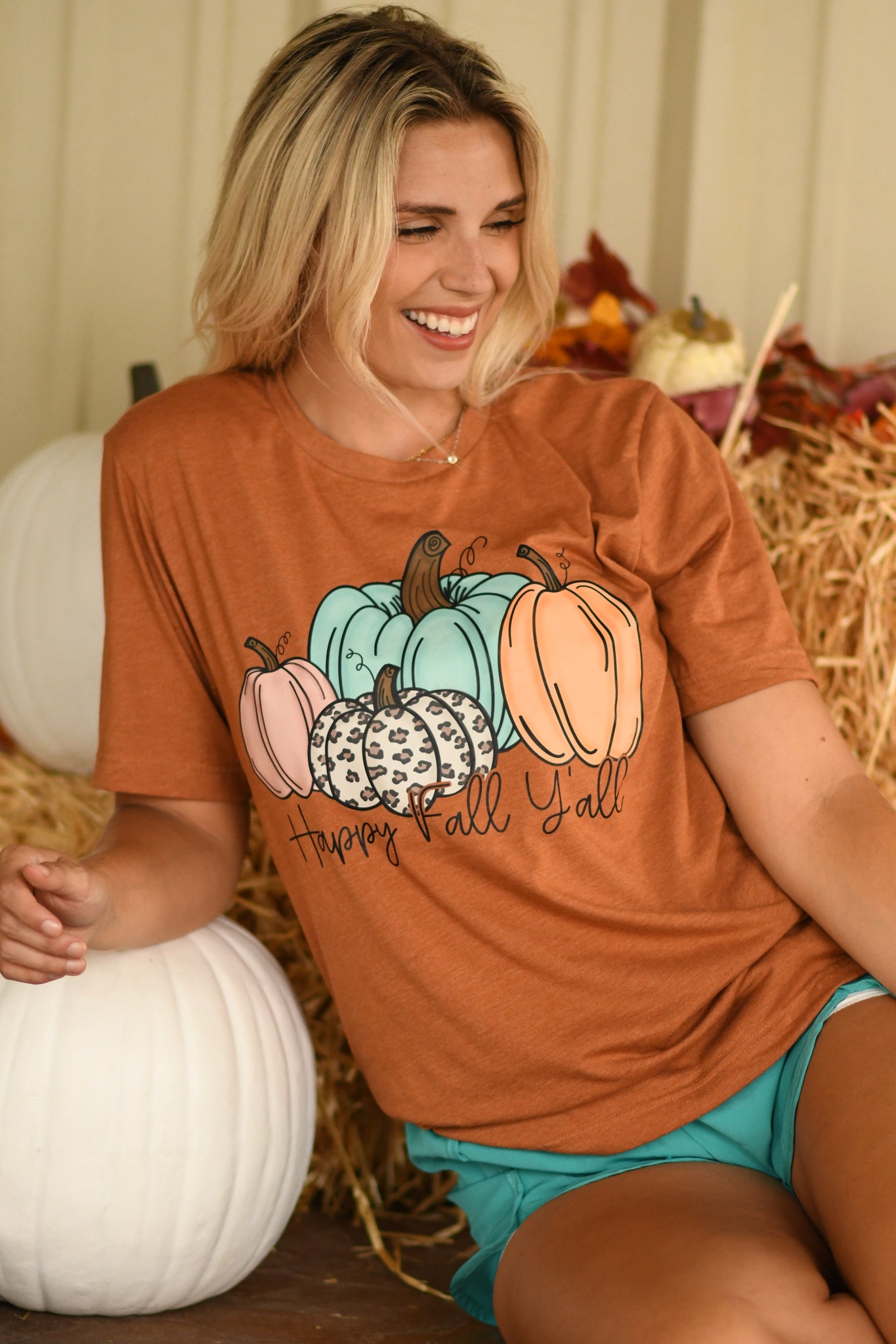 Autumn Pumpkin Graphic Tee Shirt