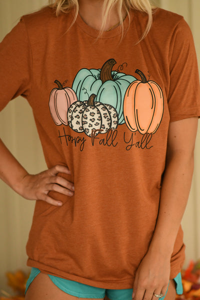 Autumn Pumpkin Graphic Tee Shirt