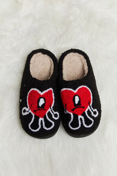 Melody Love Heart Print Plush Slippers **6 colors**