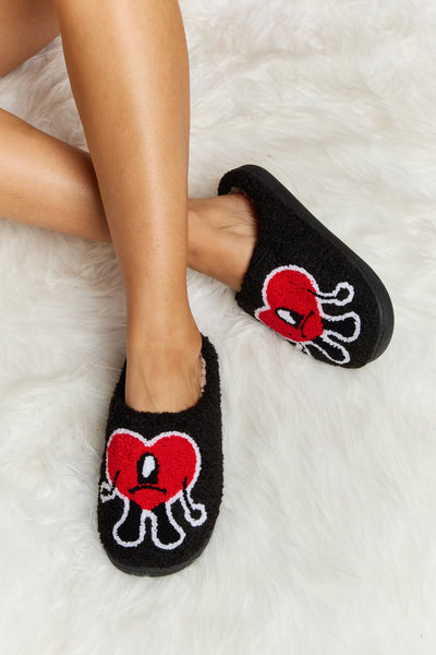 Melody Love Heart Print Plush Slippers **6 colors**