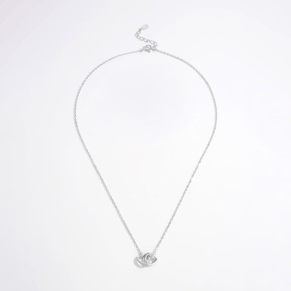 925 Sterling Silver Inlaid Zircon Heart Necklace