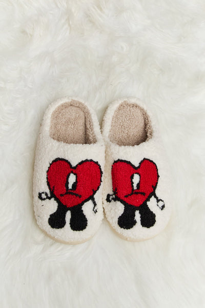 Melody Love Heart Print Plush Slippers **6 colors**