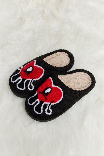 Melody Love Heart Print Plush Slippers **6 colors**