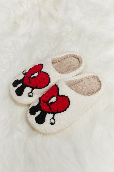 Melody Love Heart Print Plush Slippers **6 colors**